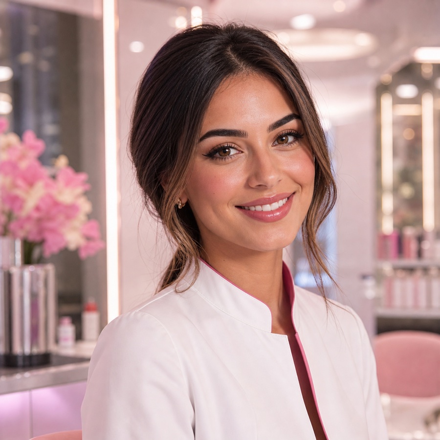Portrait of Lina Rose, fictional luxury nail artist