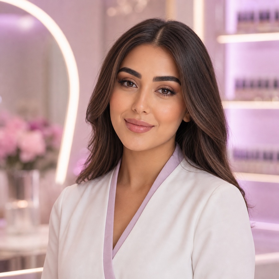Portrait of Sofia Noor, fictional bridal nail artist